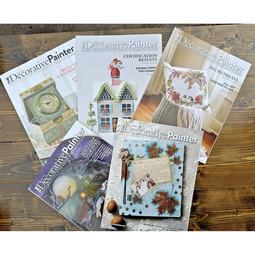 Decorative Painter Magazine Lot Fall Halloween Winter Cottage Folk Art Painting‎